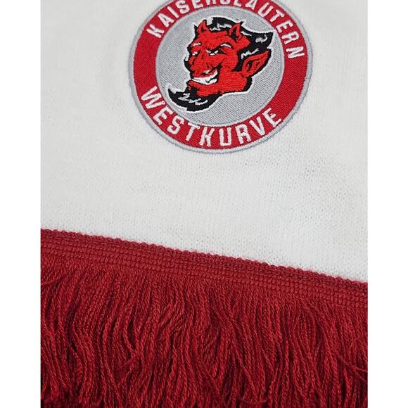 Kaiserslauten Westkurve Scarf Red and White With Patch Red and White HTF - Picture 11 of 12